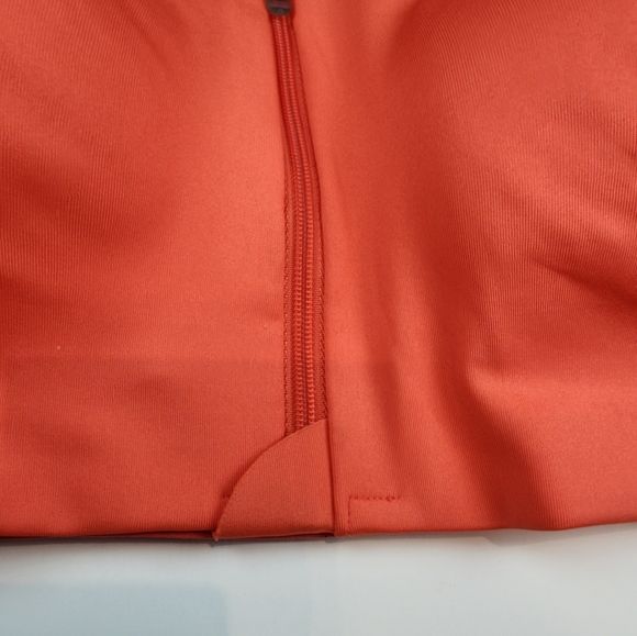 New All in Motion Tangerine Orange Sports Bra High Support Zip Front 34DD - Picture 4 of 8